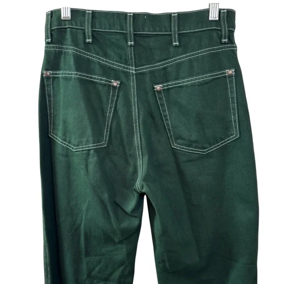 Reformation Cowboy High Rise Straight Jeans Emerald Green Size 26 (meas 28) - Picture 5 of 15